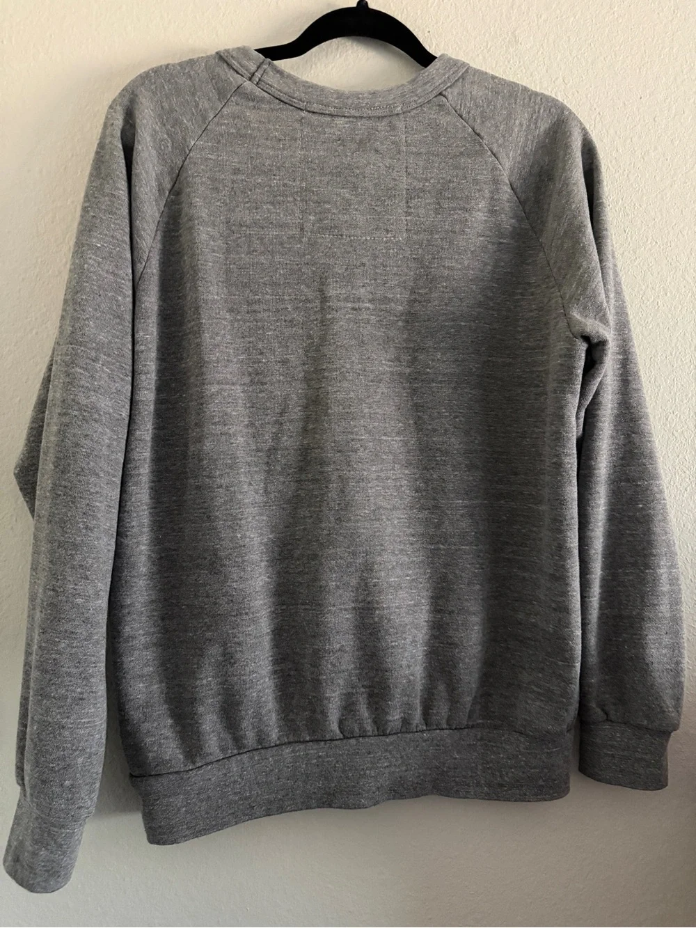 Aviator Nation Heart Stitch Relaxed Crew Sweatshirt Gray Red Heart